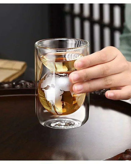 Sophisticated Double-Walled Globe-Shaped Glass Cup for All Your Favorite Drinks