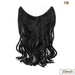 20-Inch Versatile Adjustable Invisible Wire Hair Extensions - Curly and Sleek Options