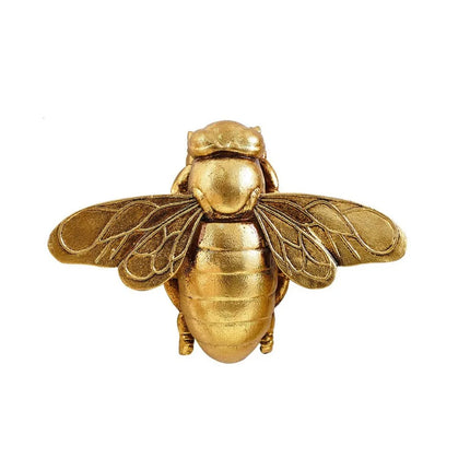 3D Handcrafted Golden Bee Wall Sculpture – Resin Wall Art