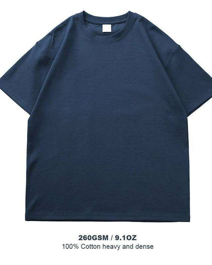 Men's Premium Heavyweight Cotton Oversized Summer T-Shirt - Short Sleeve O-Neck
