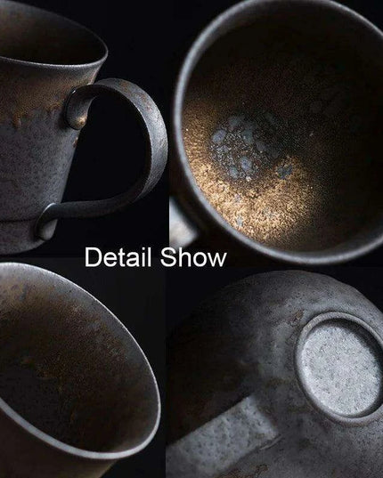 Vintage Japanese-Style Ceramic Tumbler: A Rustic Touch for Every Sip