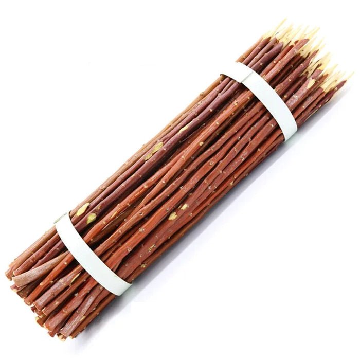 Premium Red Willow BBQ Skewers - Wooden Sticks for Grilling Outdoors