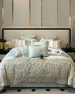 Blue / Queen 200X230cm 4pcs / Fitted Bed Sheet