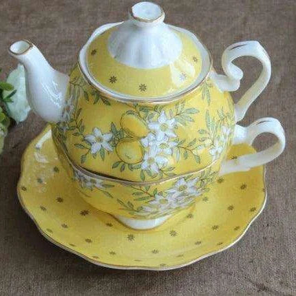 Elegant Vintage Floral Bone China Tea Set - English Rose Collection