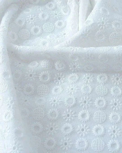 Elegant 100% Cotton White Lace Material