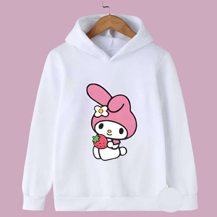 Adorable Sanrio Melody Girls' Cartoon Windbreaker for Spring and Autumn Fun