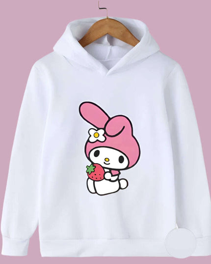 Adorable Sanrio Melody Girls' Cartoon Windbreaker for Spring and Autumn Fun