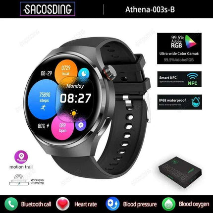 Men's Smart Watch with High-Resolution AMOLED Display and Advanced Health Tracking Features