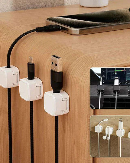 Magnetic Cable Organizer with 360° Rotating Clamp System