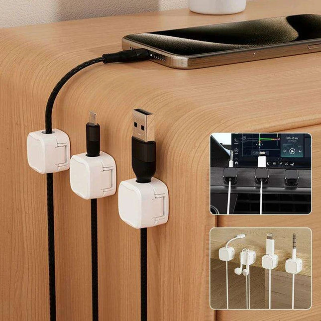 Magnetic Cable Organizer with 360° Rotating Clamp System