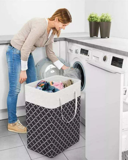Oversized Waterproof Laundry Basket with 75L Capacity and Ergonomic Handles