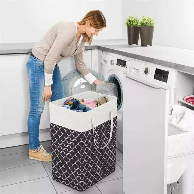 Oversized Waterproof Laundry Basket with 75L Capacity and Ergonomic Handles