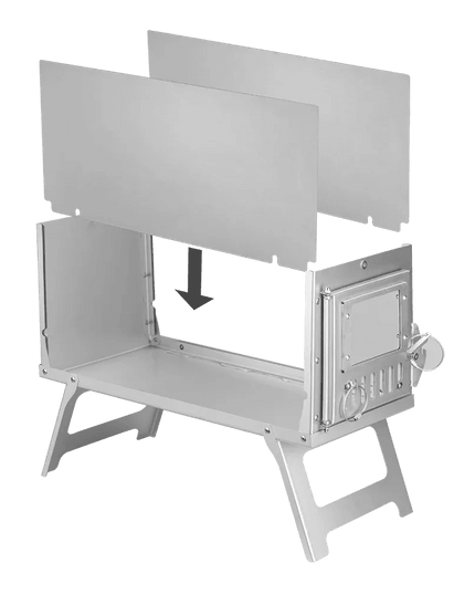 Compact Ultralight Stainless Steel Outdoor Wood Stove with Advanced Smoke Control System