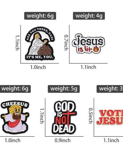 Faith-Inspired Jesus Enamel Pin Collection - Stylish Brooches for Spiritual Expression on Jackets and Backpacks