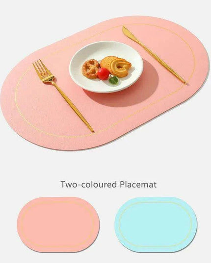 Elegant PVC Leather Table Mats - Modern & Functional