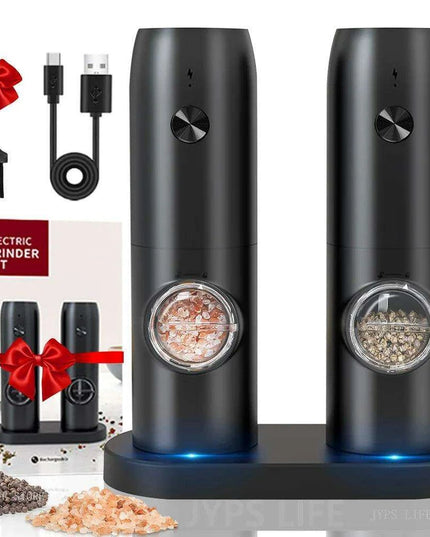 Smart USB Rechargeable Salt and Pepper Grinder with Adjustable Coarseness and LED Indicator