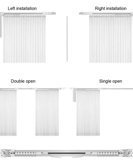 Smart Adjustable Electric Curtain Track System with WiFi Control and Telescopic Design