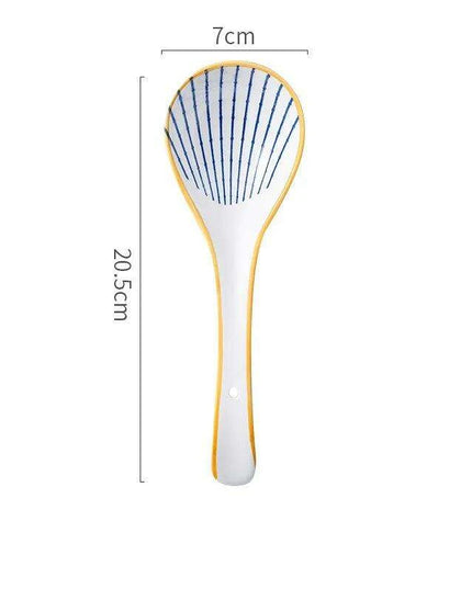 Stylish Ergonomic Japanese Ceramic Soup Spoon - Essential for Every Kitchen