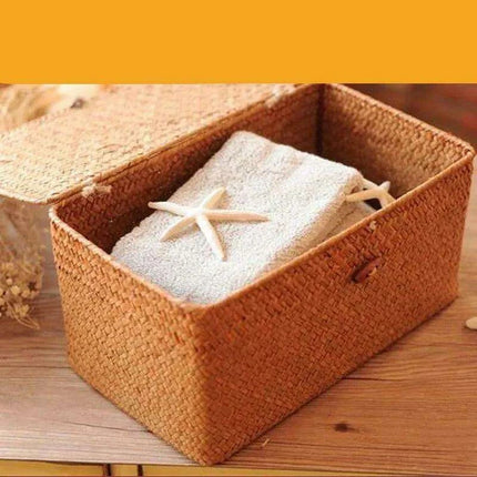 Sustainable Handwoven Seagrass Organizer Basket: Eco-Friendly Storage Solution