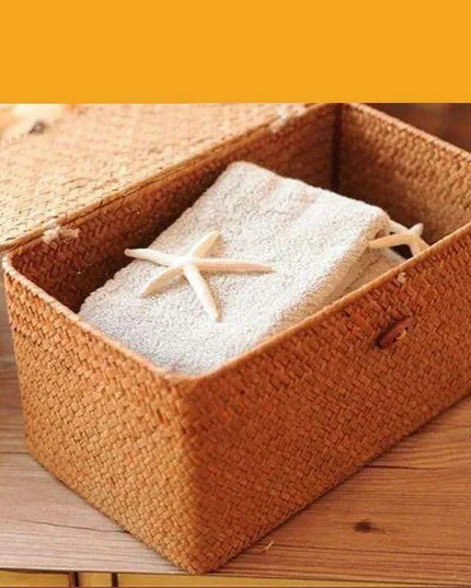 Sustainable Handwoven Seagrass Organizer Basket: Eco-Friendly Storage Solution