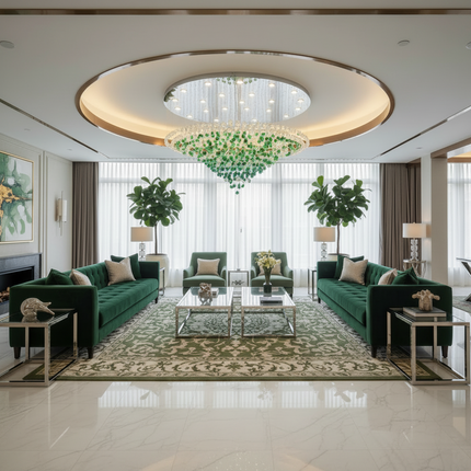 Large Modern Crystal Chandelier — Hotel Lobby & Villa Statement Piece