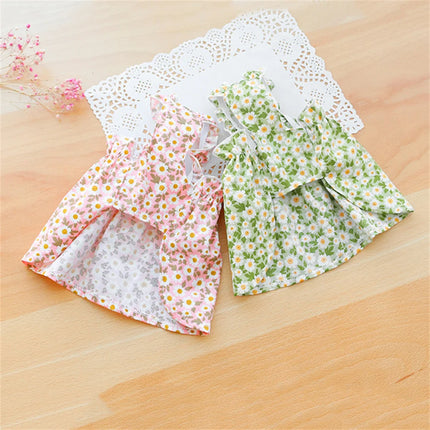 Sphynx Cat Floral Suspender Dress