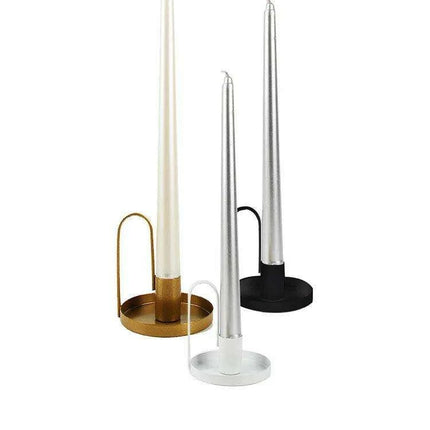 Chic Black Wrought Iron Candle Holder for Modern Home Elegance