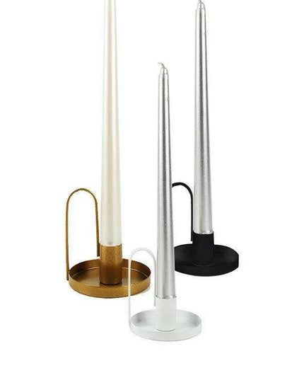 Chic Black Wrought Iron Candle Holder for Modern Home Elegance