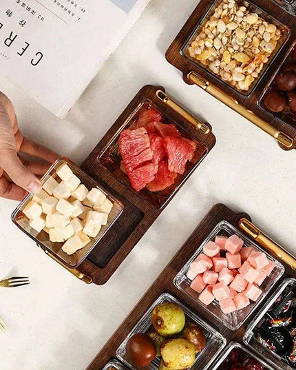 Sophisticated Glass Platter for Elegant Snack Presentation - Ideal for Upscale Events