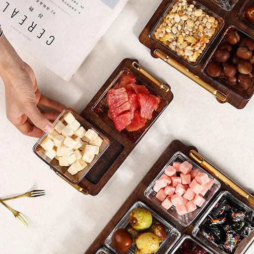 Sophisticated Glass Platter for Elegant Snack Presentation - Ideal for Upscale Events