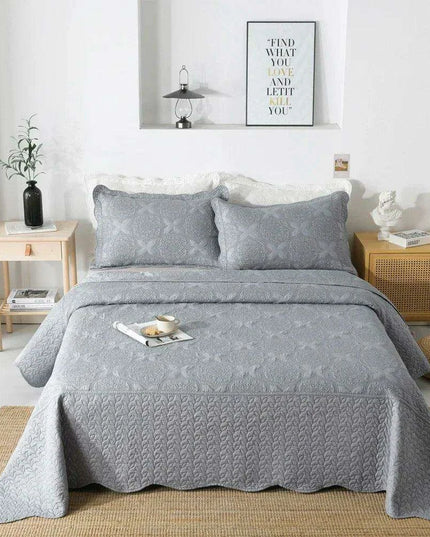 Elegant Euro-Style Embroidered Bedspread Set with Premium Cotton Filling - Versatile Summer Blanket and Mattress Cover