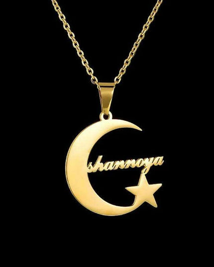 Personalized Unisex Stainless Steel Name Necklace with Chunky Chain