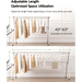 Vikaqi Premium Stainless Steel Adjustable Clothes Drying Rack with Bonus Accessories