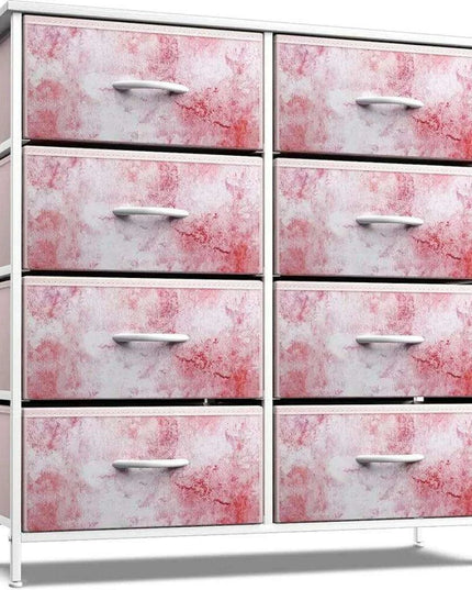 Chic 8-Drawer Storage Chest - Versatile Organizer for Bedroom and Hallway