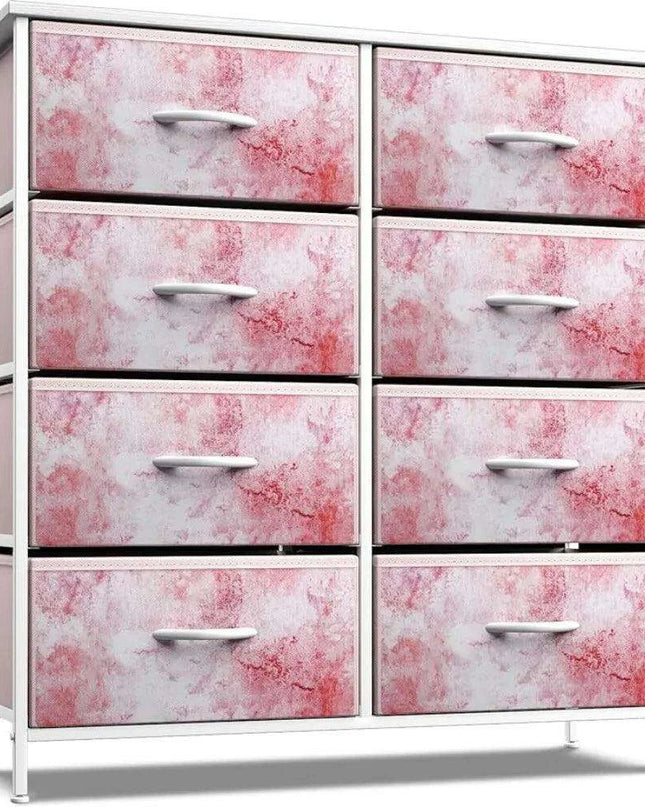 Chic 8-Drawer Storage Chest - Versatile Organizer for Bedroom and Hallway
