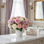 Silk Rose Flower Row Table Centrepiece