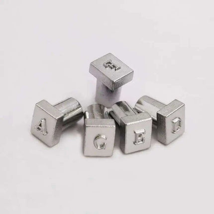 Customizable Metal Stamp Set for Leather Craft: Alphabet and Number Impressions