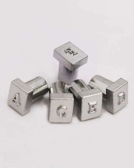 Customizable Metal Stamp Set for Leather Craft: Alphabet and Number Impressions