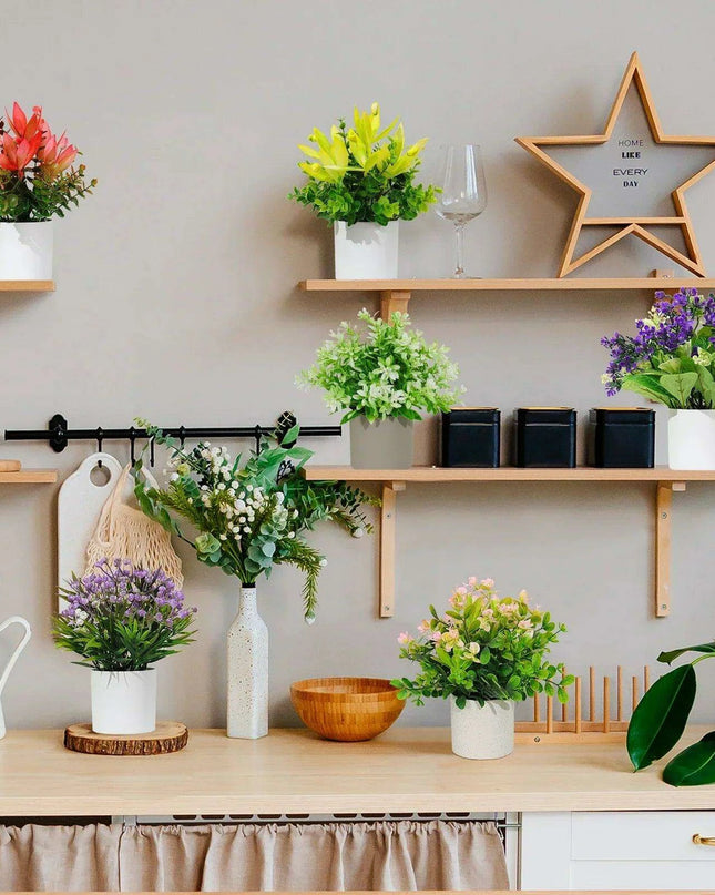 Elegant Vintage Floral Arrangement in Charming Pot - Ideal Home Decor & Gift Option