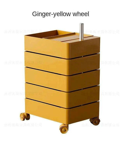 360-Degree Rotating Multi-Layer Storage Organizer - Stylish Movable Cabinet for Magazines and Cosmetics
