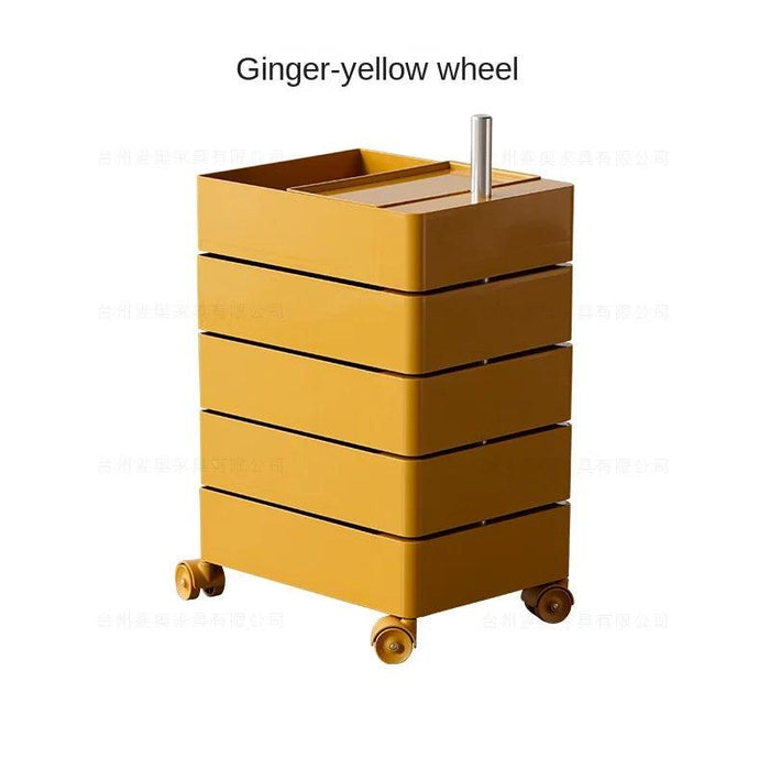 360-Degree Rotating Multi-Layer Storage Organizer - Stylish Movable Cabinet for Magazines and Cosmetics