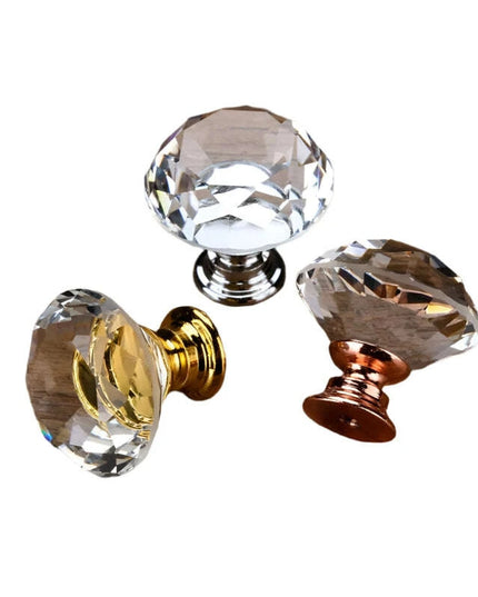 Glamorous Rainbow Crystal Glass Cabinet Knobs for Elegant Home Styling