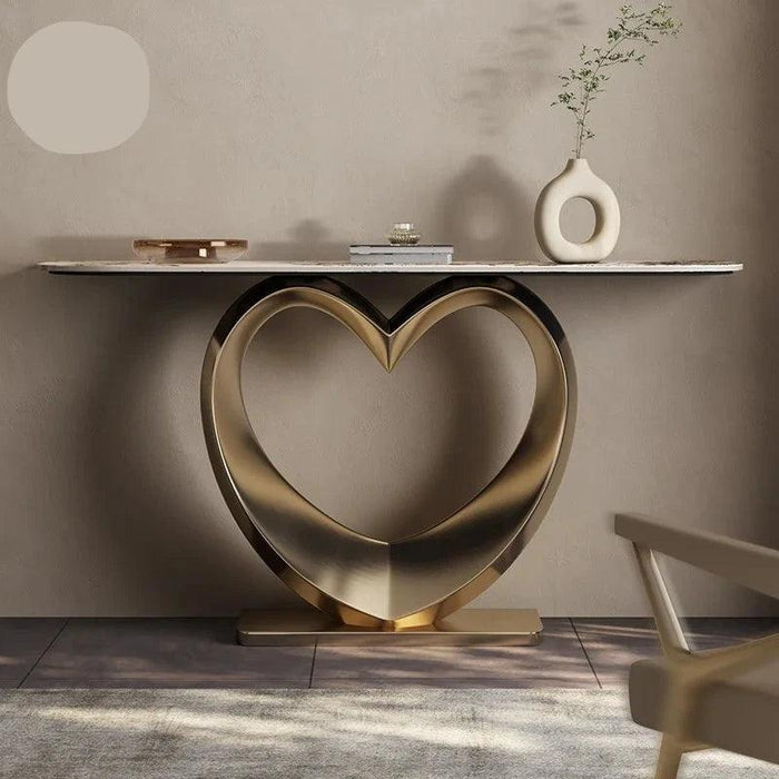 Elegant Slate and Steel Console Table - Modern Italian Design for Home Styling