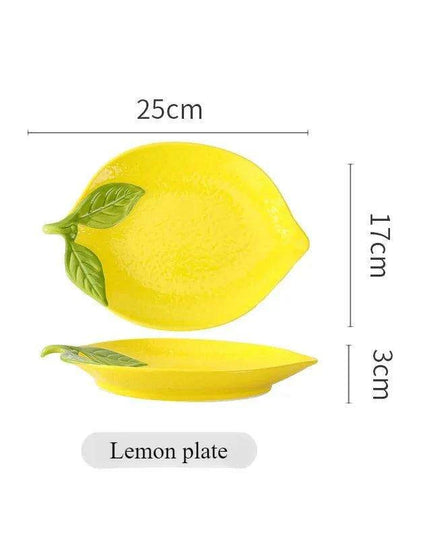 Playful Lemon-Shaped Ceramic Bowl for Salads, Soups, and Snacks - Fun Kitchen Dining Accessory