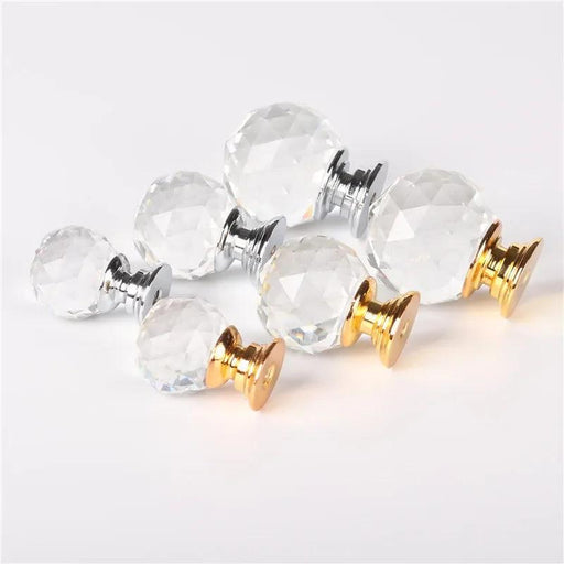 Chic Crystal Ball Glass Cabinet Knobs - Stylish Hardware for Home Décor Enhancement