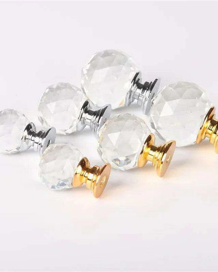 Elegant Crystal Sphere Cabinet Knobs - Chic Drawer Pulls Available in Various Sizes