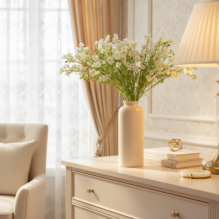 LINANUO 5pcs Luxury Violets Artificial Flowers - Moisturizing Latex De