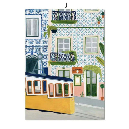 Coastal Elegance: Italian-Inspired Canvas Art for Modern Living Spaces