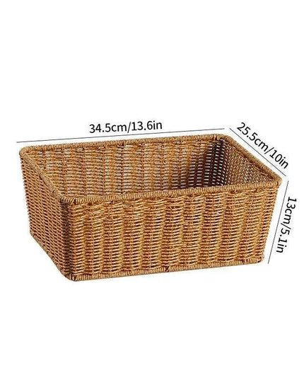 Chic Handwoven Multi-Functional Storage Basket - Stylish Organizer for Clothes, Groceries, and More for Any Space