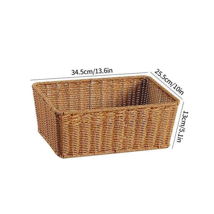 Chic Handwoven Multi-Functional Storage Basket - Stylish Organizer for Clothes, Groceries, and More for Any Space